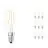 Confezione Multipack 10x Ledvance CLASSIC LED E14 Candela Filamento Chiara 2.5W 250lm - 827 Bianco Molto Caldo | Sostitutiva 25W