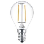 Philips Corepro LEDluster E14 Sferica Filamento Chiara 2W 250lm - 827 Bianco Molto Caldo | Sostitutiva 25W