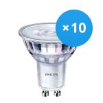 Confezione Multipack 10x Philips Corepro LEDspot GU10 PAR16 2.7W 230lm 36D - 840 Bianco Freddo | Sostitutiva 25W