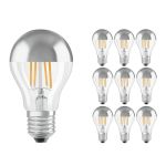 Confezione Multipack 10x Ledvance CLASSIC LED E27 Pera Filamento Chiara 6.5W 650lm - 827 Bianco Molto Caldo | Sostitutiva 50W