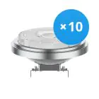 Confezione Multipack 10x Noxion Lucent Faretti LED G53 AR111 11.7W 800lm 24D - 927 Bianco Molto Caldo | Miglior resa cromatica - Dimmerabile - Sostitutiva 75W