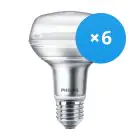 Confezione Multipack 6x Philips Corepro LEDspot E27 R80 8W 670lm 36D - 827 Bianco Molto Caldo | Sostitutiva 100W